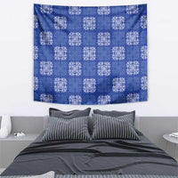 Royal Blue Palaka Quilt Hawaii Tapestry Traditional Hawaii-plaid Pattern LT14 - Polynesian Pride