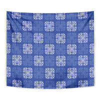 Royal Blue Palaka Quilt Hawaii Tapestry Traditional Hawaii-plaid Pattern LT14 - Polynesian Pride