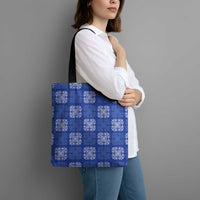 Royal Blue Palaka Quilt Hawaii Tote Bag Traditional Hawaii-plaid Pattern LT14 - Polynesian Pride