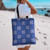 Royal Blue Palaka Quilt Hawaii Tote Bag Traditional Hawaii-plaid Pattern LT14 - Polynesian Pride