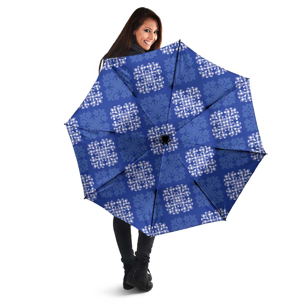 Royal Blue Palaka Quilt Hawaii Umbrella Traditional Hawaii-plaid Pattern LT14 - Polynesian Pride