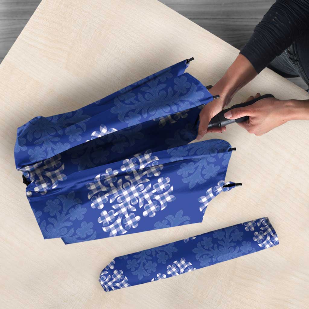 Royal Blue Palaka Quilt Hawaii Umbrella Traditional Hawaii-plaid Pattern LT14 - Polynesian Pride