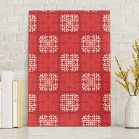 Red Palaka Quilt Hawaii Canvas Wall Art Traditional Hawaii-plaid Pattern LT14 Without Frame Red - Polynesian Pride