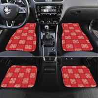 Red Palaka Quilt Hawaii Car Mats Traditional Hawaii-plaid Pattern LT14 Set 4pcs Red - Polynesian Pride
