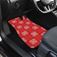 Red Palaka Quilt Hawaii Car Mats Traditional Hawaii-plaid Pattern LT14 - Polynesian Pride