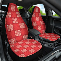 Red Palaka Quilt Hawaii Car Seat Cover Traditional Hawaii-plaid Pattern LT14 One Size Red - Polynesian Pride