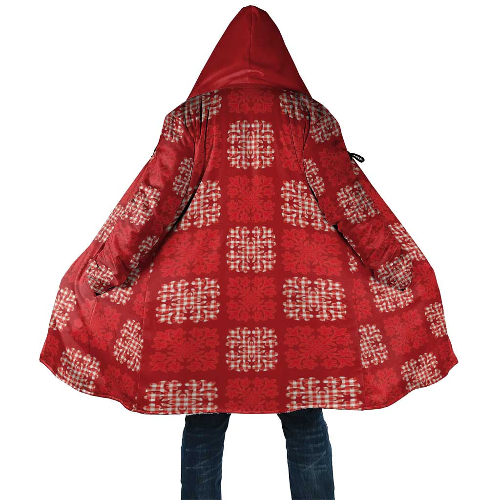 Red Palaka Quilt Hawaii Cloak Traditional Hawaii-plaid Pattern LT14 Unisex Red - Polynesian Pride