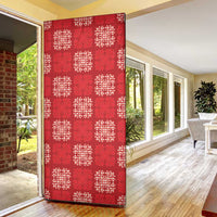Red Palaka Quilt Hawaii Door Cover Traditional Hawaii-plaid Pattern LT14 - Polynesian Pride