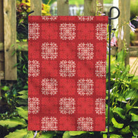 Red Palaka Quilt Hawaii Garden Flag Traditional Hawaii-plaid Pattern LT14 Garden Flag Red - Polynesian Pride