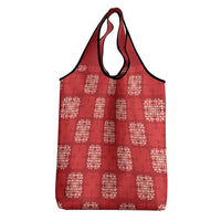Red Palaka Quilt Hawaii Grocery Bag Traditional Hawaii-plaid Pattern LT14 - Polynesian Pride