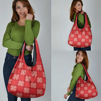 Red Palaka Quilt Hawaii Grocery Bag Traditional Hawaii-plaid Pattern LT14 - Polynesian Pride