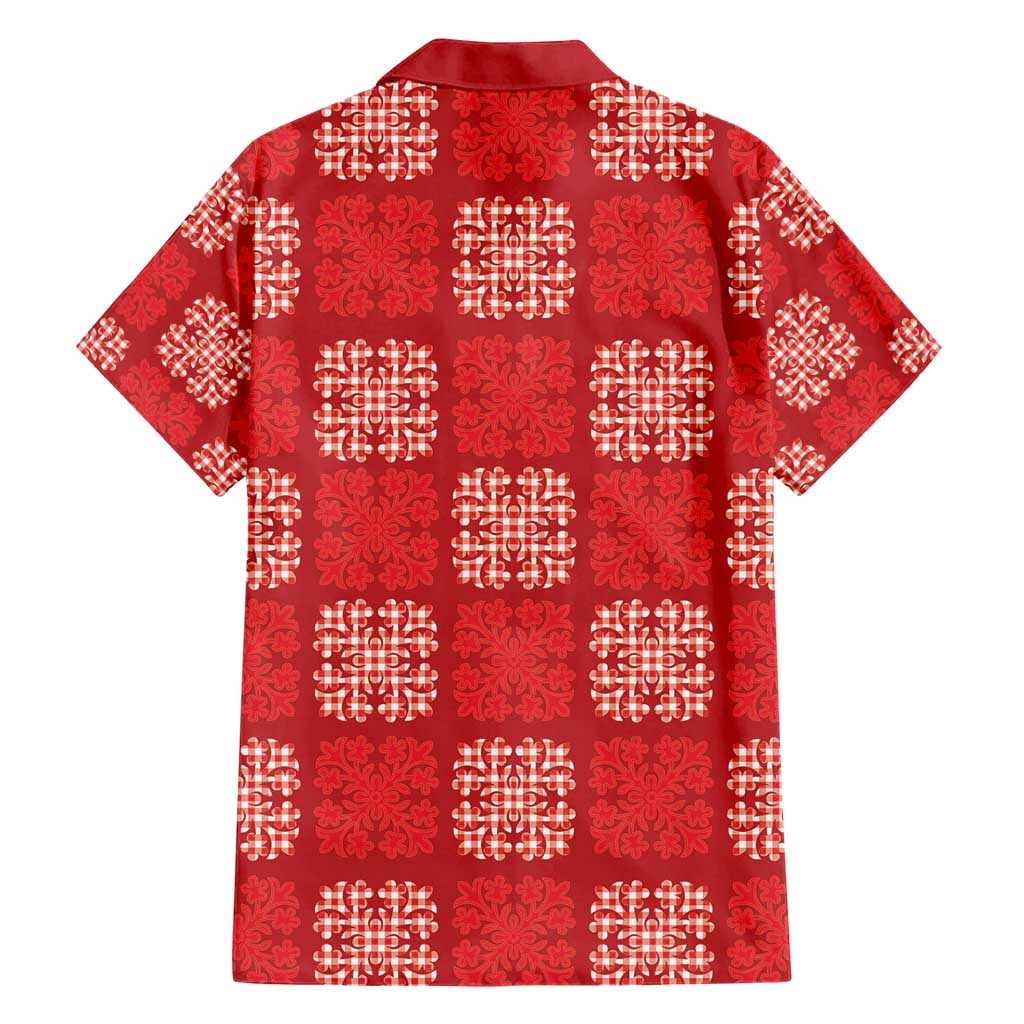 Red Palaka Quilt Hawaii Hawaiian Shirt Traditional Hawaii-plaid Pattern LT14 - Polynesian Pride