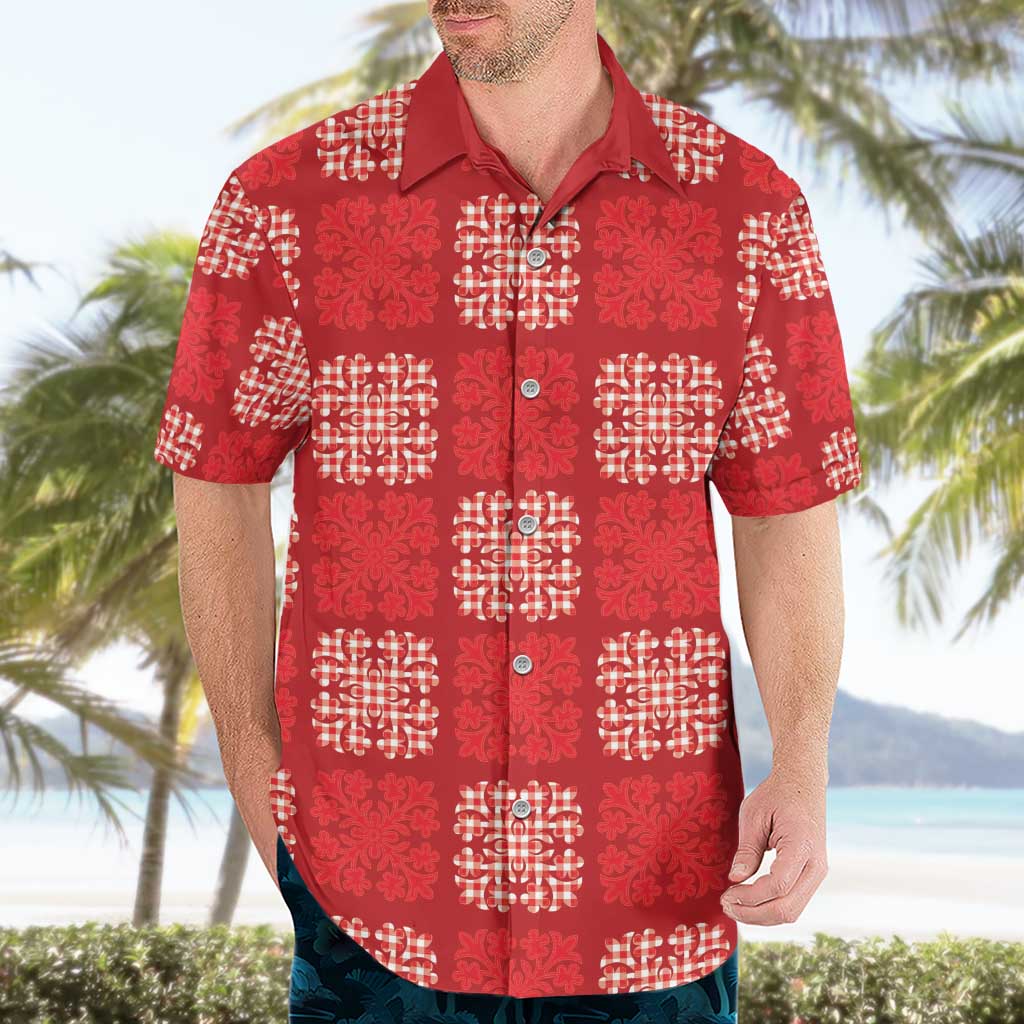 Red Palaka Quilt Hawaii Hawaiian Shirt Traditional Hawaii-plaid Pattern LT14 - Polynesian Pride