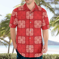 Red Palaka Quilt Hawaii Hawaiian Shirt Traditional Hawaii-plaid Pattern LT14 - Polynesian Pride