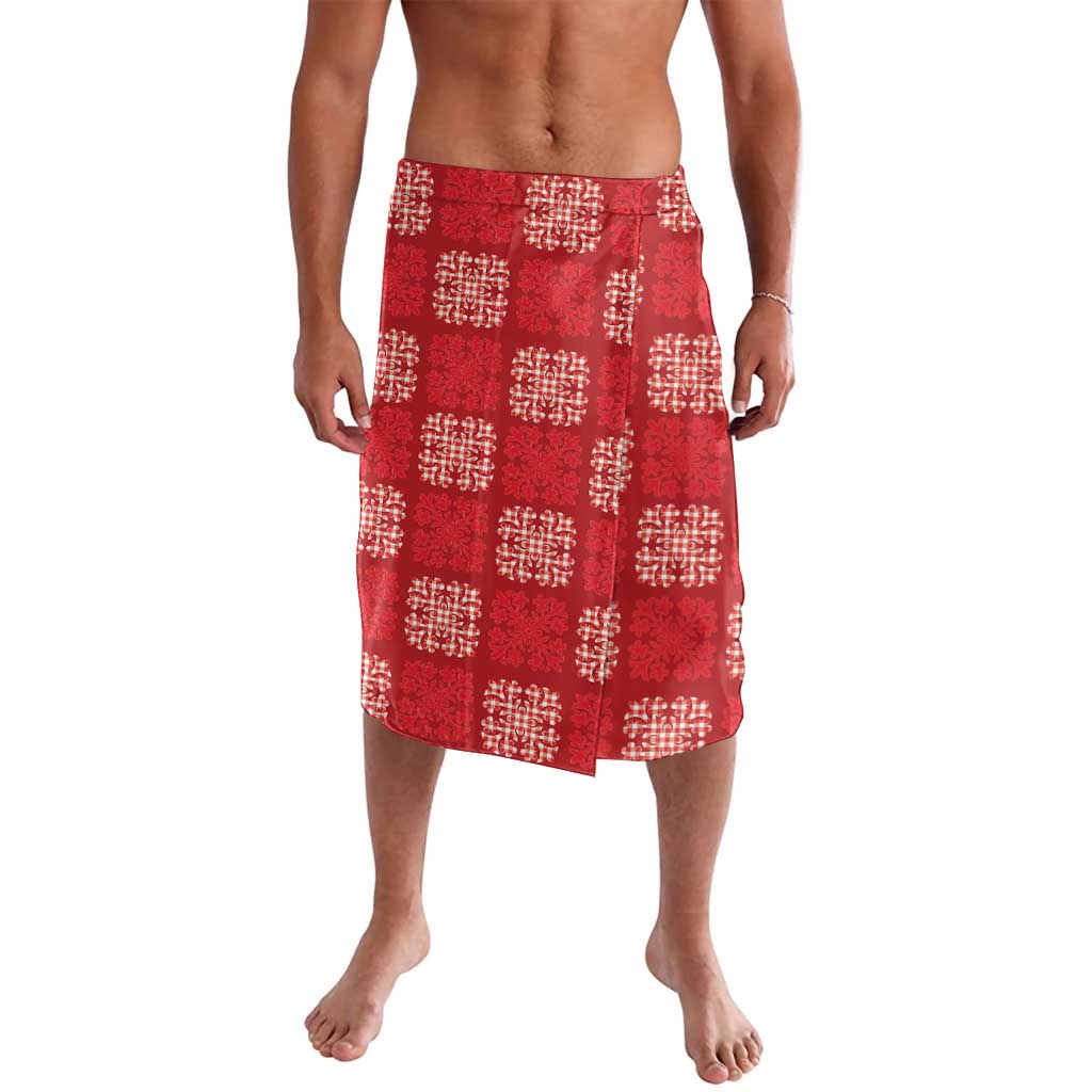 Red Palaka Quilt Hawaii Lavalava Traditional Hawaii-plaid Pattern LT14 Red - Polynesian Pride