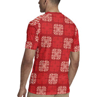 Red Palaka Quilt Hawaii Rugby Jersey Traditional Hawaii-plaid Pattern LT14 - Polynesian Pride