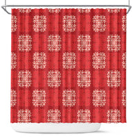 Red Palaka Quilt Hawaii Shower Curtain Traditional Hawaii-plaid Pattern LT14 Red - Polynesian Pride