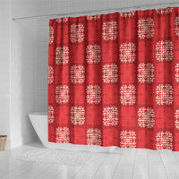 Red Palaka Quilt Hawaii Shower Curtain Traditional Hawaii-plaid Pattern LT14 - Polynesian Pride