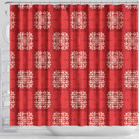 Red Palaka Quilt Hawaii Shower Curtain Traditional Hawaii-plaid Pattern LT14 - Polynesian Pride