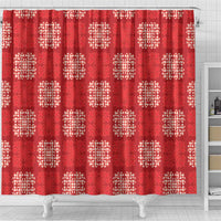 Red Palaka Quilt Hawaii Shower Curtain Traditional Hawaii-plaid Pattern LT14 - Polynesian Pride
