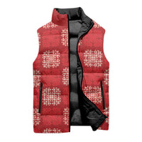 Red Palaka Quilt Hawaii Sleeveless Puffer Jacket Traditional Hawaii-plaid Pattern LT14 - Polynesian Pride