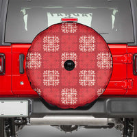 Red Palaka Quilt Hawaii Spare Tire Cover Traditional Hawaii-plaid Pattern LT14 - Polynesian Pride