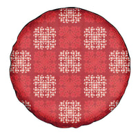 Red Palaka Quilt Hawaii Spare Tire Cover Traditional Hawaii-plaid Pattern LT14 - Polynesian Pride