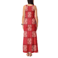 Red Palaka Quilt Hawaii Tank Maxi Dress Traditional Hawaii-plaid Pattern LT14 - Polynesian Pride