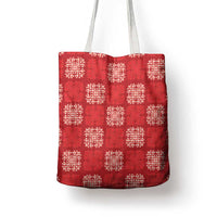 Red Palaka Quilt Hawaii Tote Bag Traditional Hawaii-plaid Pattern LT14 - Polynesian Pride