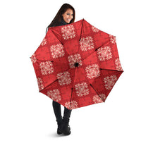 Red Palaka Quilt Hawaii Umbrella Traditional Hawaii-plaid Pattern LT14 - Polynesian Pride
