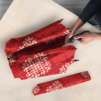 Red Palaka Quilt Hawaii Umbrella Traditional Hawaii-plaid Pattern LT14 - Polynesian Pride