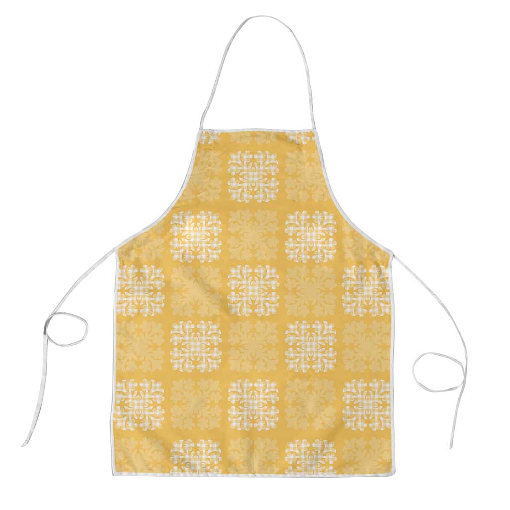 Yellow Palaka Quilt Hawaii Apron Traditional Hawaii-plaid Pattern LT14 Yellow - Polynesian Pride