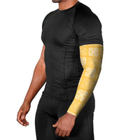 Yellow Palaka Quilt Hawaii Arm Sleeves Traditional Hawaii-plaid Pattern LT14 - Polynesian Pride