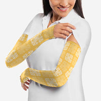 Yellow Palaka Quilt Hawaii Arm Sleeves Traditional Hawaii-plaid Pattern LT14 - Polynesian Pride
