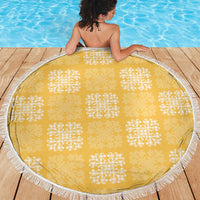Yellow Palaka Quilt Hawaii Beach Blanket Traditional Hawaii-plaid Pattern LT14 - Polynesian Pride