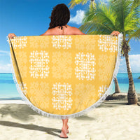 Yellow Palaka Quilt Hawaii Beach Blanket Traditional Hawaii-plaid Pattern LT14 - Polynesian Pride