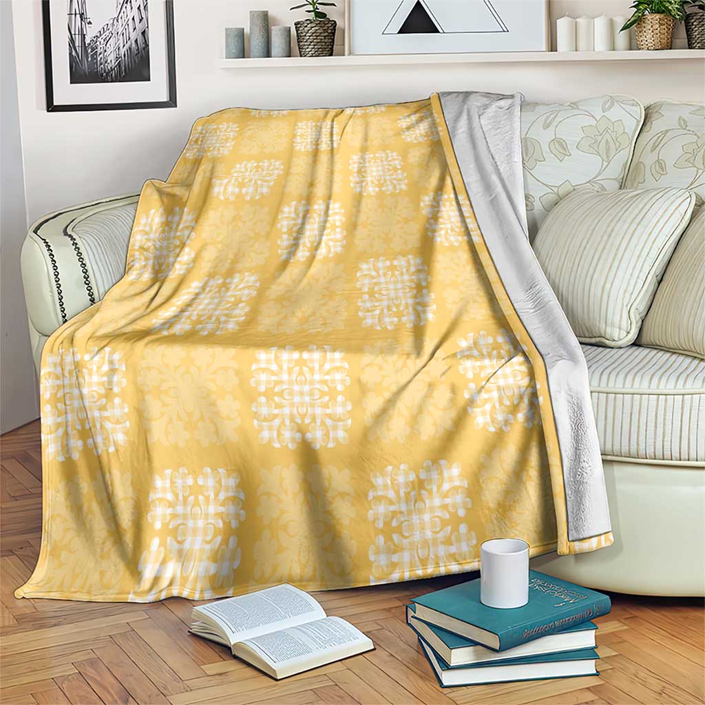 Yellow Palaka Quilt Hawaii Blanket Traditional Hawaii-plaid Pattern LT14 Yellow - Polynesian Pride