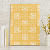 Yellow Palaka Quilt Hawaii Canvas Wall Art Traditional Hawaii-plaid Pattern LT14 Without Frame Yellow - Polynesian Pride