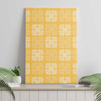 Yellow Palaka Quilt Hawaii Canvas Wall Art Traditional Hawaii-plaid Pattern LT14 - Polynesian Pride