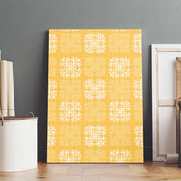 Yellow Palaka Quilt Hawaii Canvas Wall Art Traditional Hawaii-plaid Pattern LT14 - Polynesian Pride