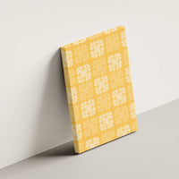 Yellow Palaka Quilt Hawaii Canvas Wall Art Traditional Hawaii-plaid Pattern LT14 - Polynesian Pride