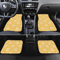 Yellow Palaka Quilt Hawaii Car Mats Traditional Hawaii-plaid Pattern LT14 Set 4pcs Yellow - Polynesian Pride