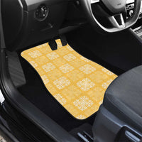 Yellow Palaka Quilt Hawaii Car Mats Traditional Hawaii-plaid Pattern LT14 - Polynesian Pride
