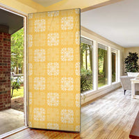 Yellow Palaka Quilt Hawaii Door Cover Traditional Hawaii-plaid Pattern LT14 - Polynesian Pride