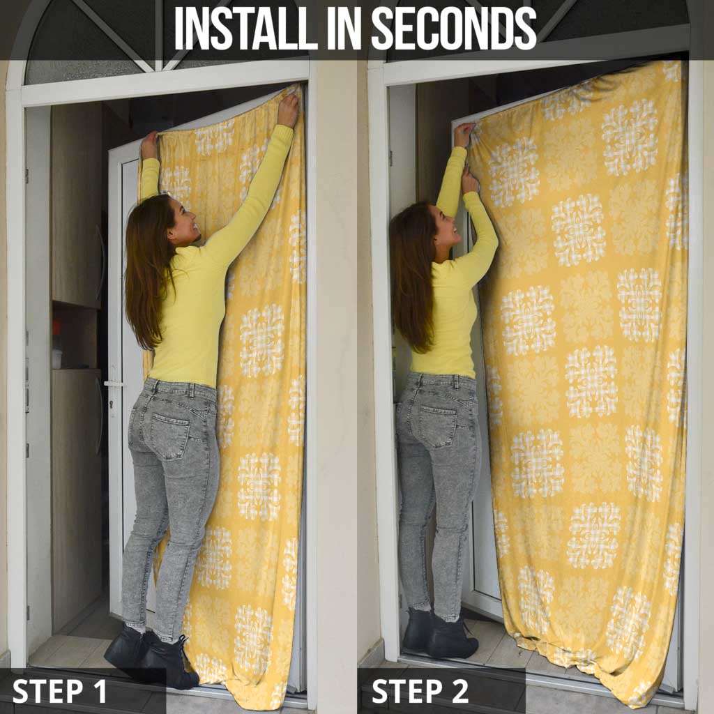 Yellow Palaka Quilt Hawaii Door Cover Traditional Hawaii-plaid Pattern LT14 - Polynesian Pride