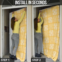 Yellow Palaka Quilt Hawaii Door Cover Traditional Hawaii-plaid Pattern LT14 - Polynesian Pride