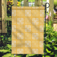 Yellow Palaka Quilt Hawaii Garden Flag Traditional Hawaii-plaid Pattern LT14 Garden Flag Yellow - Polynesian Pride