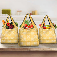 Yellow Palaka Quilt Hawaii Grocery Bag Traditional Hawaii-plaid Pattern LT14 3-pack One Size Yellow - Polynesian Pride