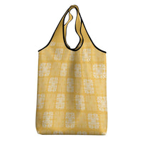 Yellow Palaka Quilt Hawaii Grocery Bag Traditional Hawaii-plaid Pattern LT14 - Polynesian Pride