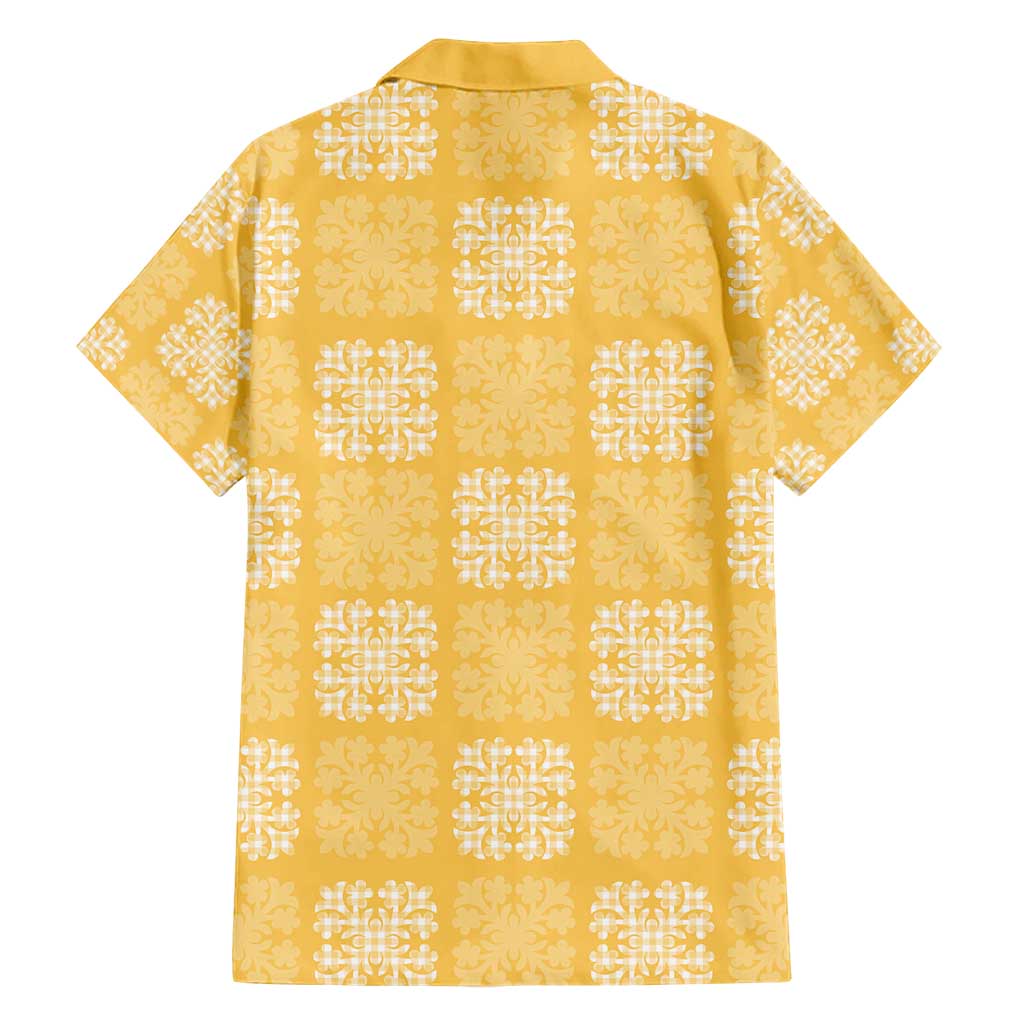 Yellow Palaka Quilt Hawaii Hawaiian Shirt Traditional Hawaii-plaid Pattern LT14 - Polynesian Pride